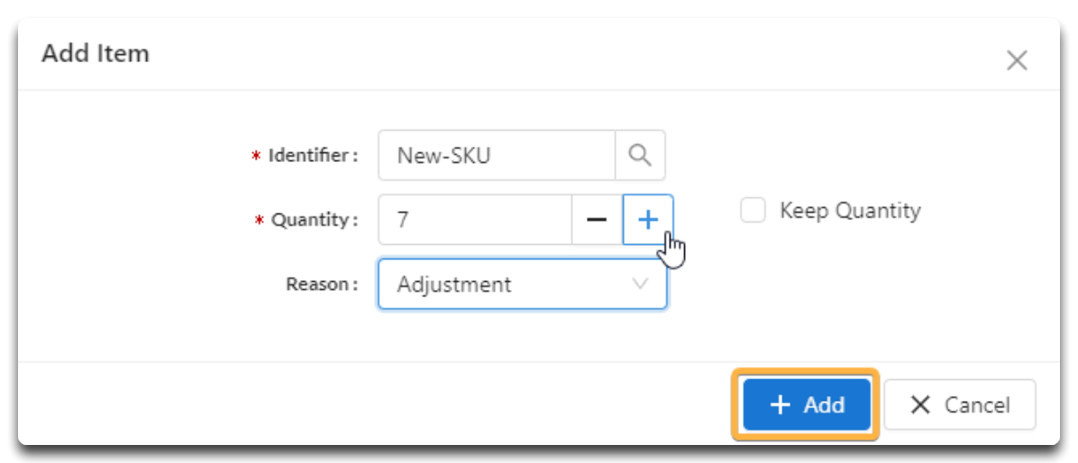 How do I manually add stock to a new item without receiving a Purchase ...